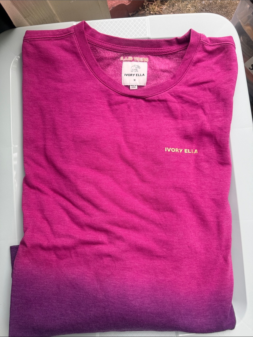 Ivory Ella Pink and Purple Ombre Sweatshirt